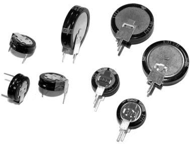 NIC Components-NEZX155Z5.5VV19X20.5F Capacitor eléctrico de doble capa - Supercapacitores Cap Supercap 1.5F 5.5V -20% to 80% (19 X 20.5mm) Radial Cylindrical 5mm 450uA 30 Ohm 1000h 70°C