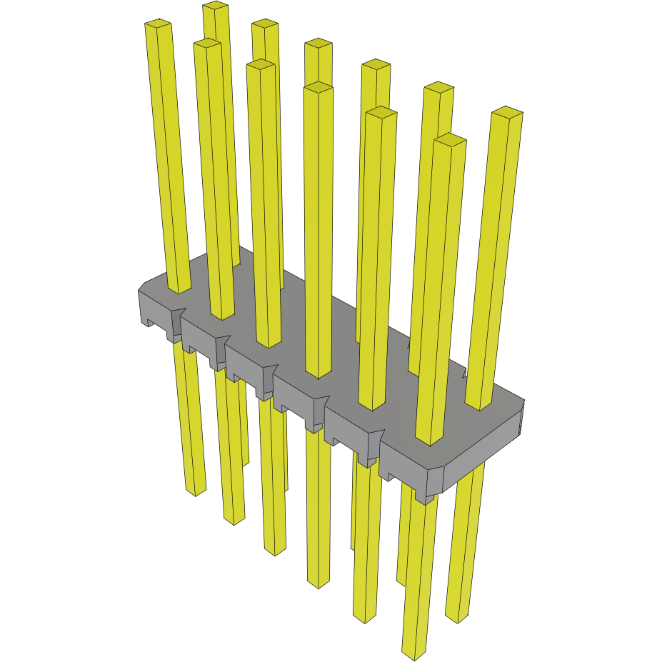 Samtec-MTLW-106-10-G-D-415 Steckverbinderleisten und Leiterplattenbuchsen Conn Unshrouded Header HDR 12 POS 2.54mm Solder ST Top Entry Thru-Hole Bulk