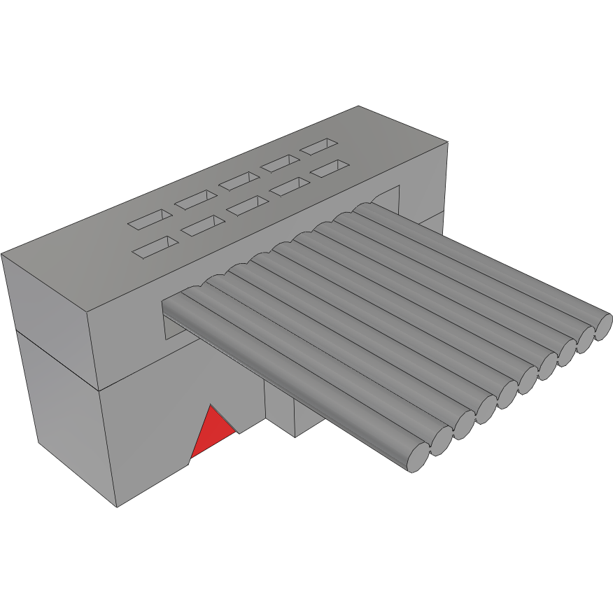 Samtec-FFSD-05-S-04.00-01-N Montaje de cables de cinta/plano Cable Assembly 0.1m 30AWG 0.64mm 10 POS IDC Connector F TIGER EYE™ Bulk