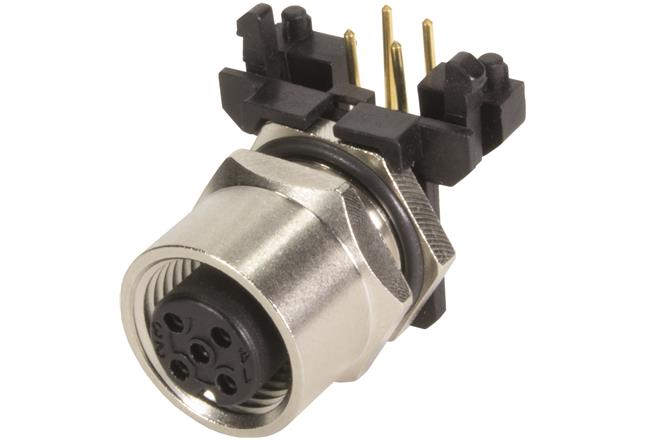 HARTING-21033214401 Steckverbinder, rund Conn M12 Circular SKT 4 POS Solder RA Thru-Hole 4 Terminal 1 Port