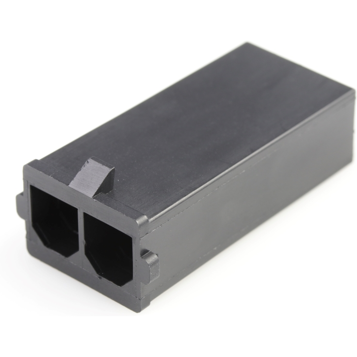 Molex-43680-2002 Connector Discrete Wire Housing Conn Housing M 2 POS 7.49mm Crimp ST Cable Mount Black Sabre™ Bag