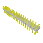 Conn Unshrouded Header HDR 40 POS 2.54mm Solder ST Top Entry Thru-Hole Bulk