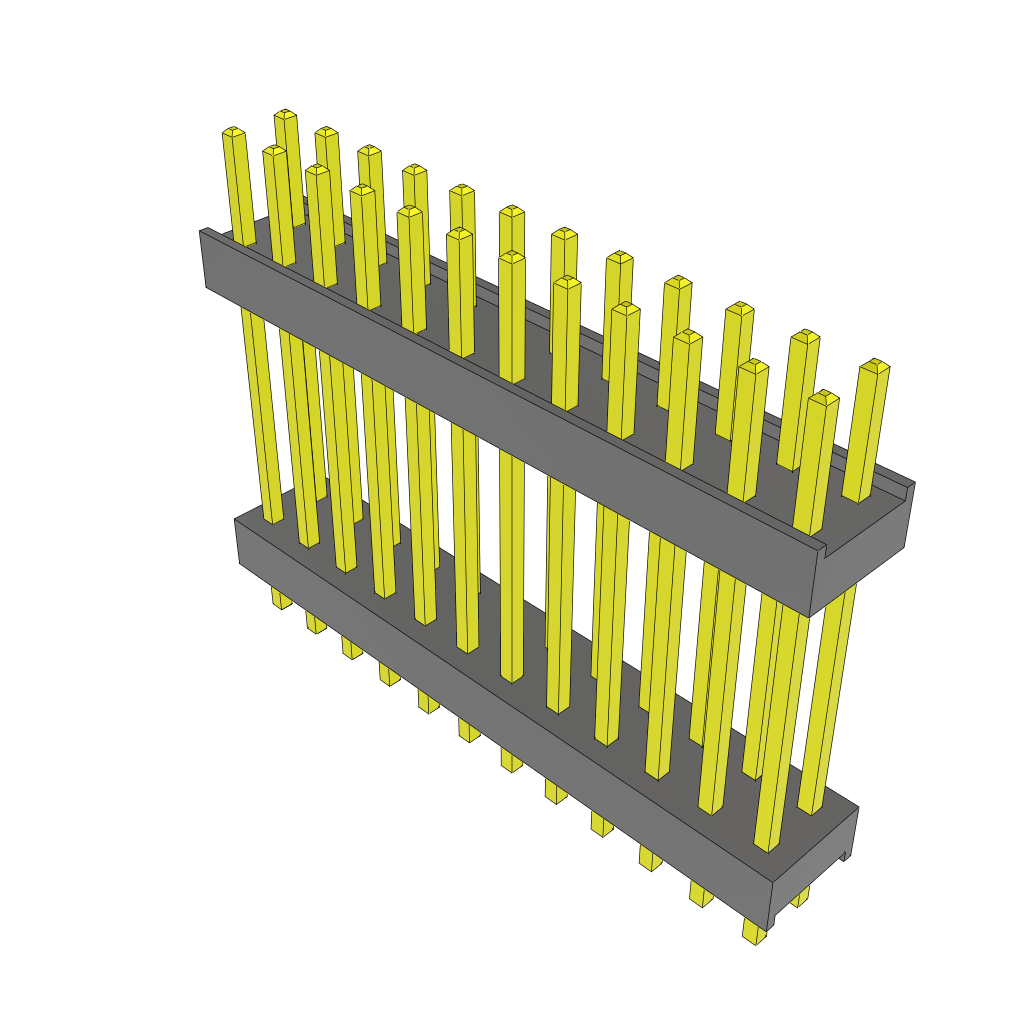 Samtec-ZW-12-11-L-D-660-100 Steckverbinderleisten und Leiterplattenbuchsen Conn Board Stacker HDR 24 POS 2.54mm Solder ST Top Entry Thru-Hole Bulk
