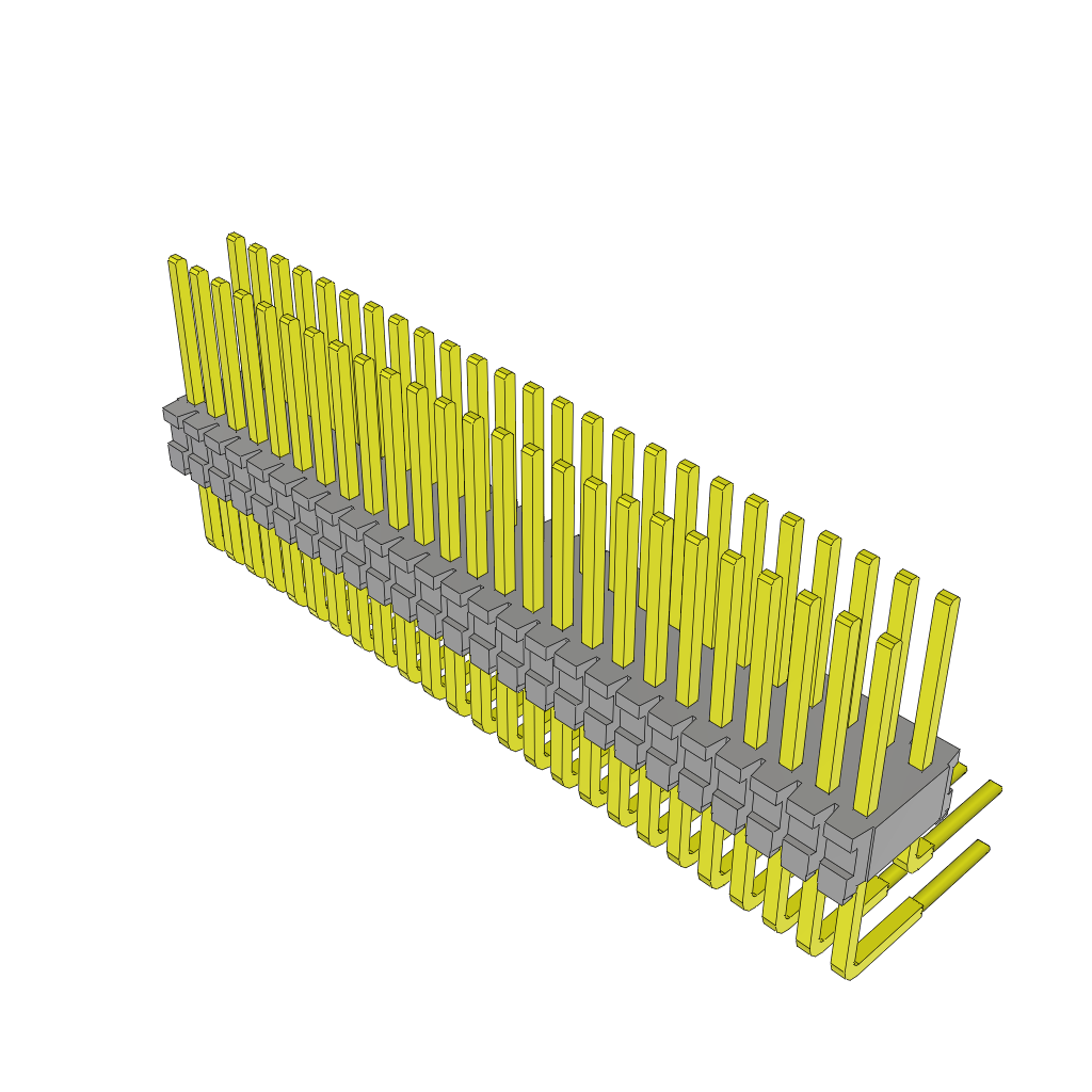 Samtec-TMS-125-01-L-D-RA Connector Headers and PCB Receptacles Conn Unshrouded Header HDR 50 POS 1.27mm Solder RA Side Entry Thru-Hole Tube