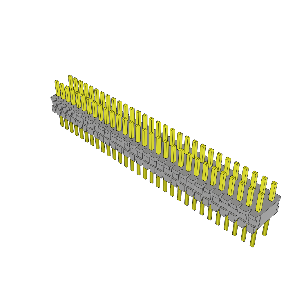 Samtec-TMS-130-02-G-D Steckverbinderleisten und Leiterplattenbuchsen Conn Unshrouded Header HDR 60 POS 1.27mm Solder ST Top Entry Thru-Hole Tube