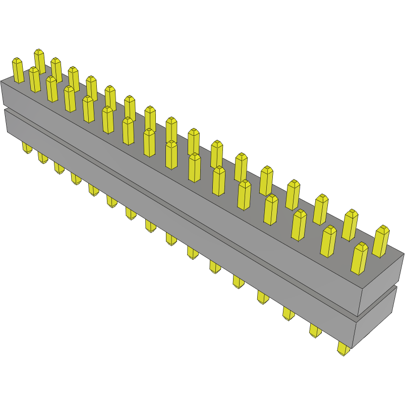 Samtec-TW-16-01-G-D-175-075 Cabezales del conector y receptáculos PCB Conn Board Stacker HDR 32 POS 2mm Solder ST Top Entry Thru-Hole Bulk