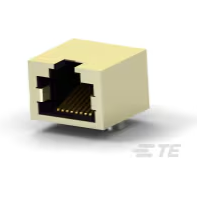 TE Connectivity-1734795-4 电话及电信连接器 Conn RJ-45 F 8 POS 1.02mm Solder RA Thru-Hole 8 Terminal 1 Port Cat 3 Tray