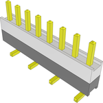 Conn Board Stacker HDR 8 POS 2.54mm Solder ST Top Entry SMD Tube