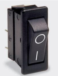 Bulgin Components PLC-C1300XABBR-G74 Interruptor basculante Switch Rocker ON OFF SPST Quick Connect Curved Rocker 20A 250VAC 28VDC 745.7VA