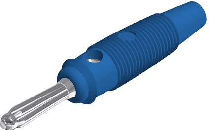 SKS Kontakttechnik-BUELA 30 K BLUE Conn Banana Plug M 1 POS Screw ST Cable Mount 1 Port