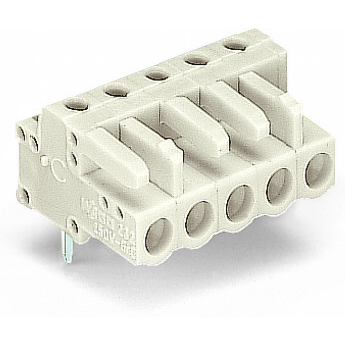 WAGO-722-242 Steckverbinderleisten und Leiterplattenbuchsen Conn Wire to Board F 12 POS 5mm Solder RA Side Entry Thru-Hole Box
