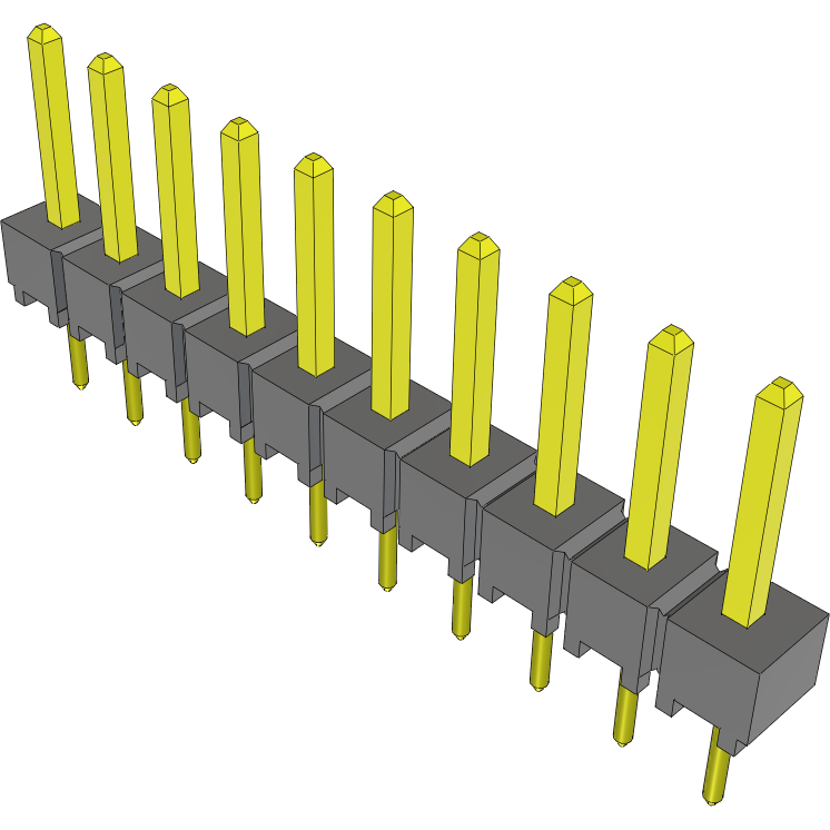 Samtec-HTSW-110-26-G-S 连接器插头及 PCB 插座 Conn Unshrouded Header HDR 10 POS 2.54mm Solder ST Top Entry Thru-Hole Bulk