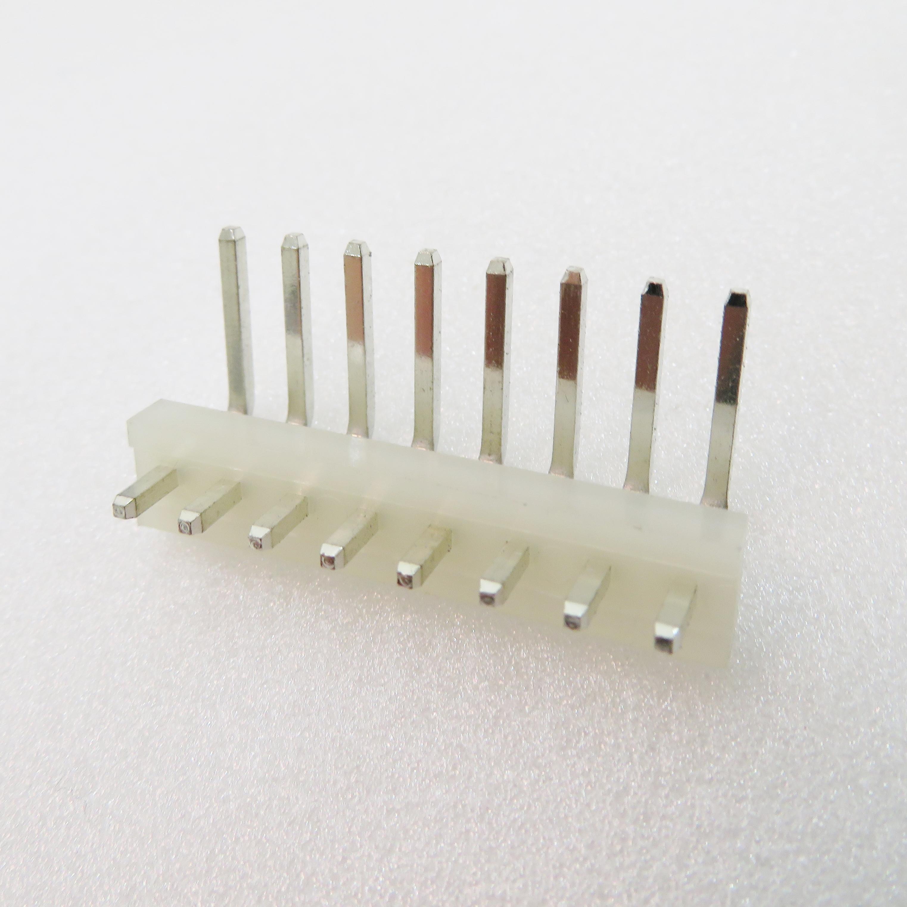 ADAM TECH-LHB-08-SB2 Cabezales del conector y receptáculos PCB Conn Unshrouded Header HDR 8 POS 3.96mm Solder RA Side Entry Thru-Hole