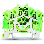 Conn Ground Terminal Block 4 POS Spring Clamp DIN Rail CAGE CLAMP® Box