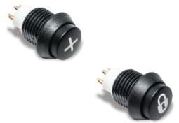 C&K-APB4E07TZBE007 Switch Push Button Switch Push Button N.O. SPST Extended Dome 0.4A 125VAC 50VDC Momentary Panel Mount Solder Lug Tray