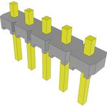 Conn Unshrouded Header HDR 5 POS 2.54mm Solder ST Top Entry Thru-Hole Bulk
