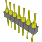 Conn Unshrouded Header HDR 7 POS 2.54mm Solder ST Top Entry Thru-Hole Tube