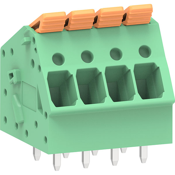 Molex-2249290004 Connector Terminal Blocks Conn Terminal Block 4 POS 5mm Solder 35° Thru-Hole 20A/Contact
