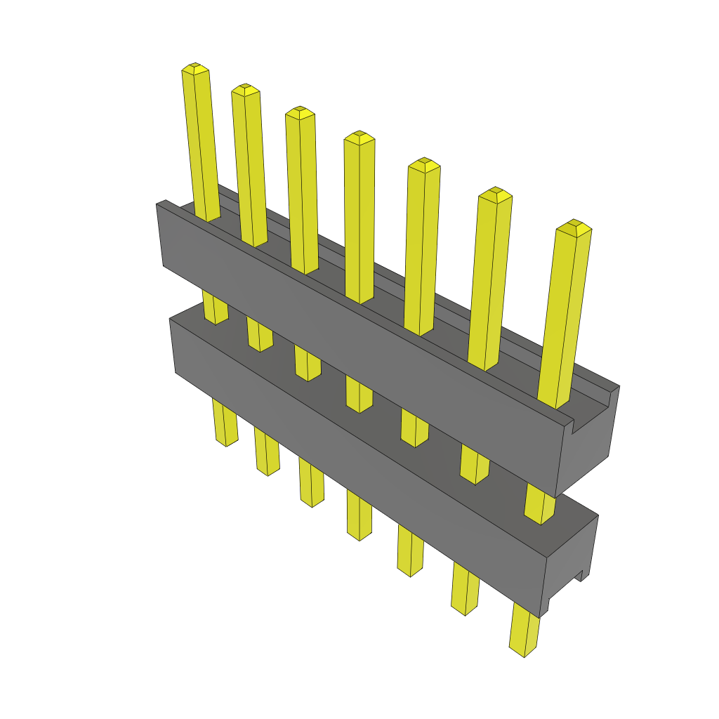 Samtec-ZW-07-15-T-S-290-140 Steckverbinderleisten und Leiterplattenbuchsen Conn Board Stacker HDR 7 POS 2.54mm Solder ST Top Entry Thru-Hole Bulk