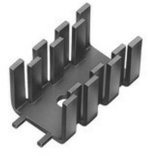 Fischer Elektronik-FK 235 SA L 1 Disipador de calor Heat Sink Passive TO-220 Vertical Thru-Hole Aluminum 16°C/W Black Anodized