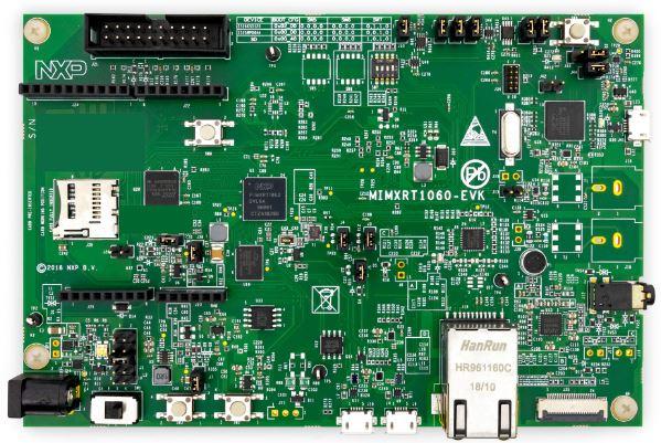 NXP Semiconductors-MIMXRT1060-EVK Cartes et kits de développement de systèmes intégrés I.MX RT1060 Application Processor and SOC Evaluation Kit 600MHz CPU 32MB RAM 8MB/64MB Flash/SPI Flash FreeRTOS