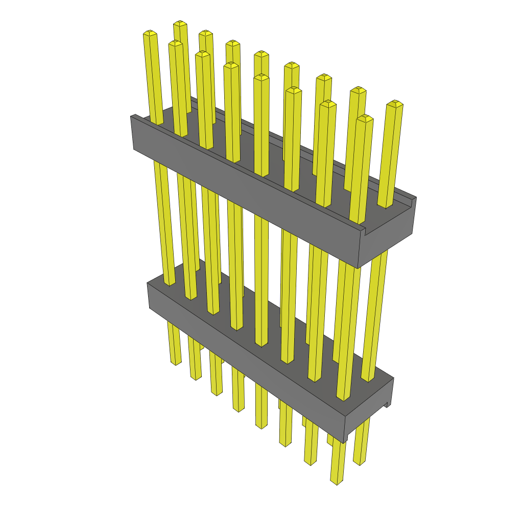 Samtec-ZW-08-20-G-D-660-235 Steckverbinderleisten und Leiterplattenbuchsen Conn Board Stacker HDR 16 POS 2.54mm Solder ST Top Entry Thru-Hole Bulk