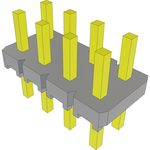 Conn Unshrouded Header HDR 8 POS 2.54mm Solder ST Top Entry Thru-Hole Bulk
