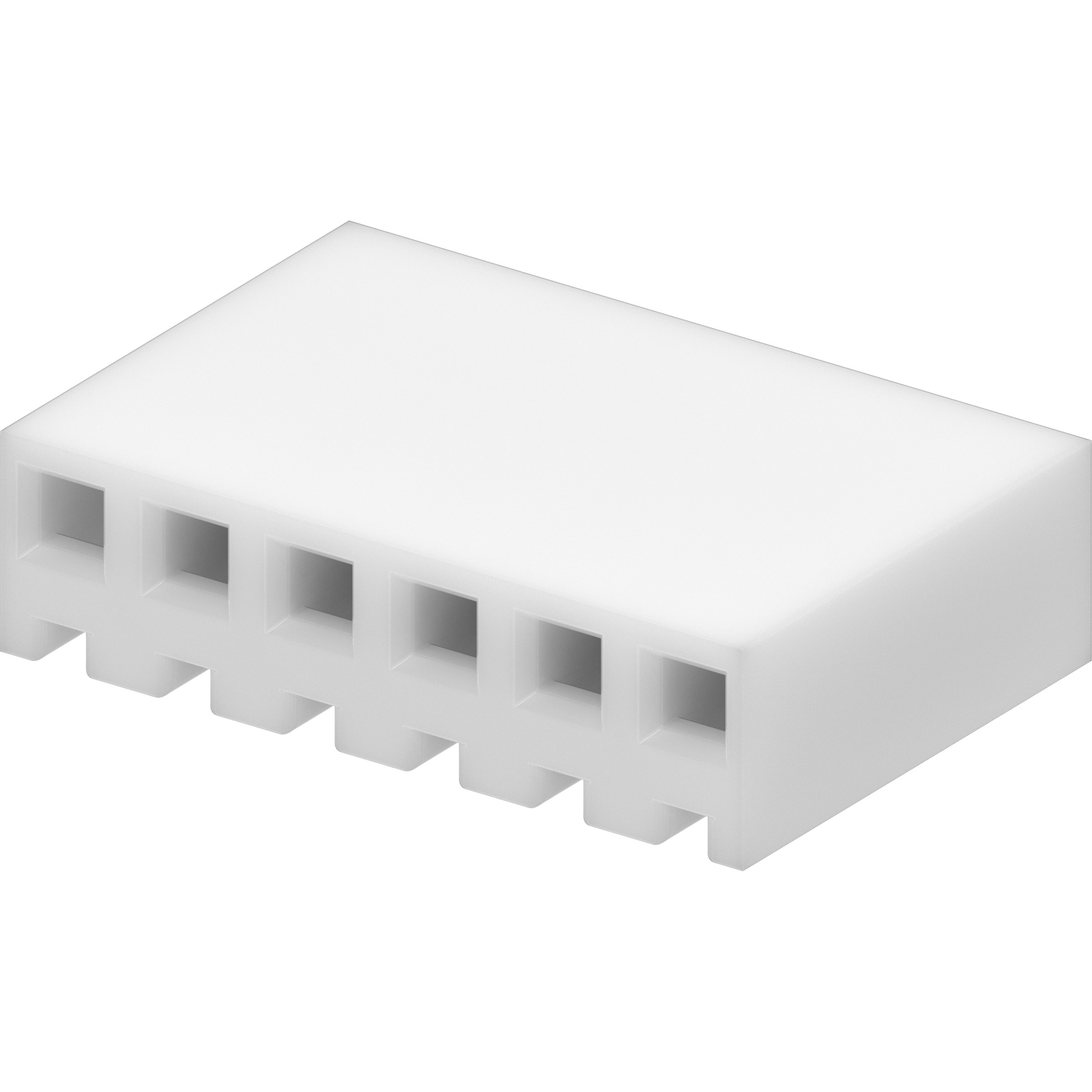 Molex-0009507061 Connector Discrete Wire Housing Conn Housing F 6 POS 3.96mm Crimp ST Cable Mount KK® Bag