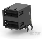 TE Connectivity-1775468-2 Connector USB Conn USB 2.0 Type A RCP 4/4 POS Solder RA Thru-Hole 8 Terminal 2 Port Box/Tray