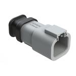 Conn Housing RCP 4 POS Crimp ST Cable Mount Gray Box