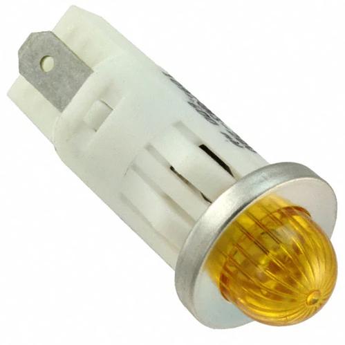 VCC (Visual Communications Company, LLC)-1092QM3-125VAC Panel Mount Indicators Panel Mount Indicator Round 0.5" LED Amber Small 125V Tab