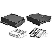 TE Connectivity-1394005-1 Einzeladersteckverbinder, Gehäuse Conn Housing RCP 6 POS 2.54mm Crimp ST Cable Mount Black Kit