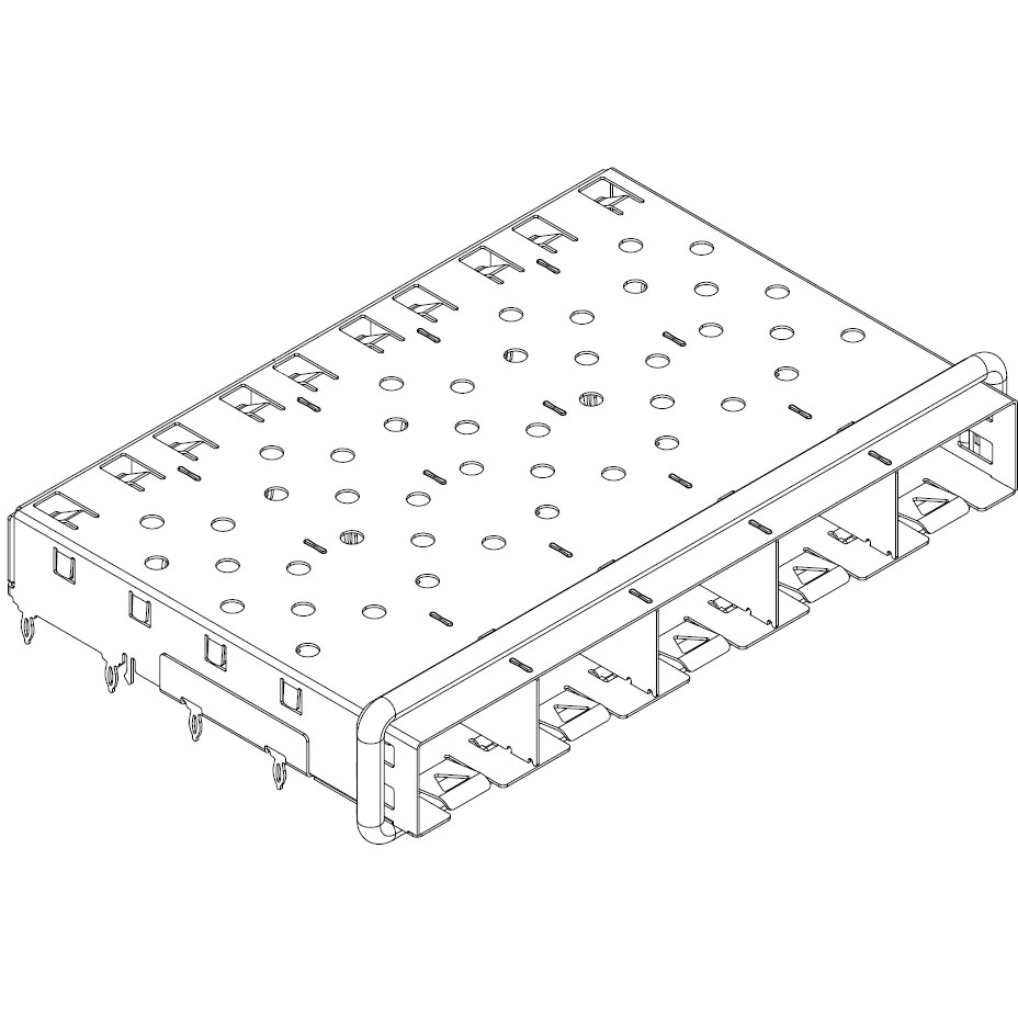 Molex-0747230001 Accessoires de raccordement Connector Accessories SFP Cage Right Angle Tray