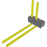 Conn Unshrouded Header HDR 3 POS 2.54mm Solder RA Side Entry Thru-Hole Bulk