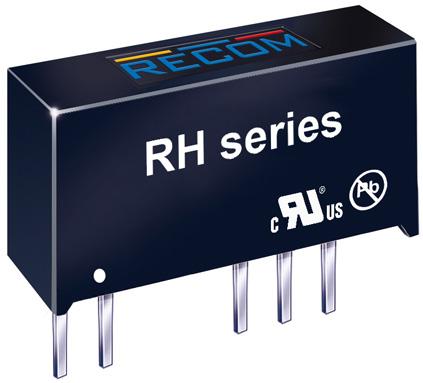 RECOM Power-RH-0512D Convertidor de CC a CC y módulo del regulador de conmutación Module DC-DC 5VIN 2-OUT -12V/12V -0.042A/0.042A 1W Medical 5-Pin SIP Tube