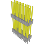 Conn Board Stacker HDR 24 POS 1.27mm Solder ST Thru-Hole Tube