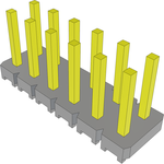 Conn Unshrouded Header HDR 12 POS 2.54mm Solder ST Top Entry Thru-Hole Bulk