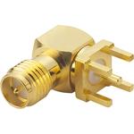 Conn SMA 0Hz to 6GHz 50Ohm Solder RA Thru-Hole F Gold