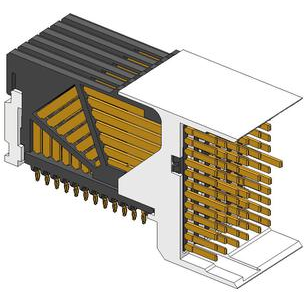 Amphenol Communications Solutions-10052824-101LF Steckverbinder, Mutterplatine AirMax VS®, Backplane Connectors, 4-Pair, 72 -position, 2mm pitch, 6 column, 2 Walls, Right Angle Header