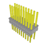 Conn Unshrouded Header HDR 20 POS 1.27mm Solder ST Top Entry Thru-Hole Tube