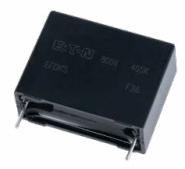 Eaton-EFDKS55K406E164DH Kondensator, Kunststofffilm Cap Film 40uF 550V PP 10%( 42 X 30 X 45mm) Radial Plastic Rectangular Can 37.5mm 0.006 Ohm 105°C Box