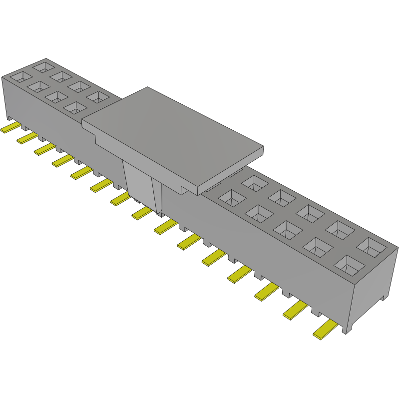 Samtec-SMM-115-02-L-D-P-TR Cabezales del conector y receptáculos PCB Conn Socket Strip SKT 30 POS 2mm Solder ST Top Entry SMD TIGER EYE™ T/R