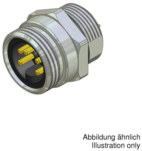 CONEC-41-40019 Conector circular Connector Circular Male Socket 7/8in With Dip Solder, Brass Nickel, Gold Plated