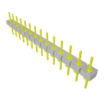 Conn Unshrouded Header HDR 14 POS 2.54mm Solder ST Top Entry Thru-Hole Tube