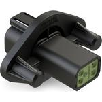 Conn Housing RCP 4 POS Crimp ST Panel Mount Black