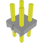 Conn Unshrouded Header HDR 4 POS 2.54mm Solder ST Top Entry Thru-Hole Bulk