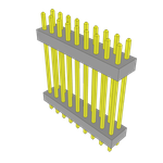 Conn Board Stacker HDR 18 POS 2mm Solder ST Top Entry Thru-Hole Bulk