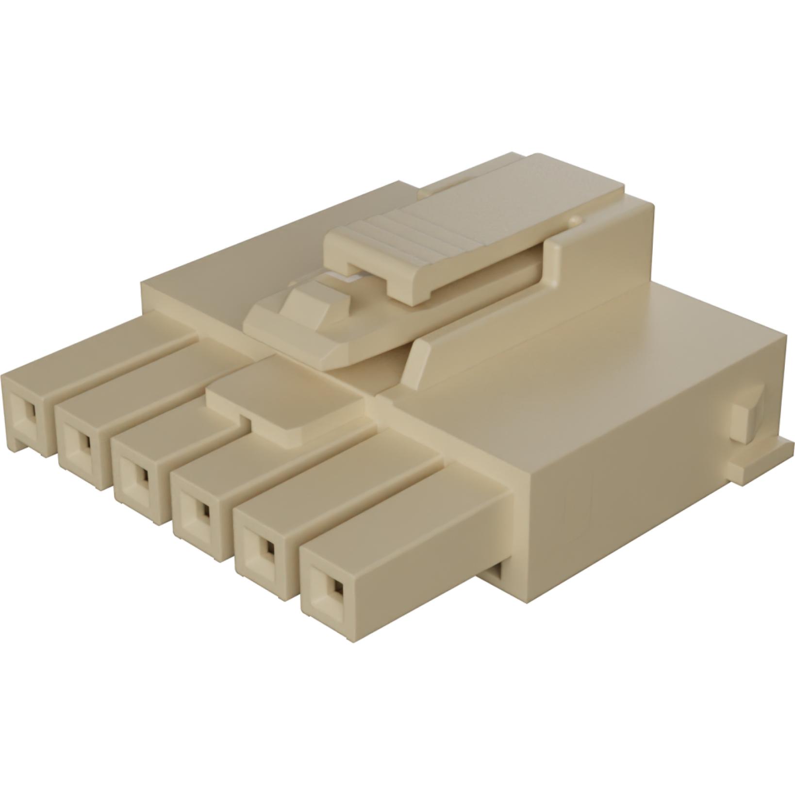 Molex-1722564106 Einzeladersteckverbinder, Gehäuse Conn Housing RCP 6 POS 3.5mm Crimp ST Cable Mount Natural Bag