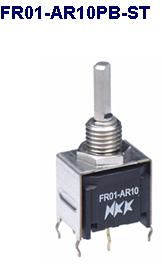 NKK Switches-FR01-AR10PB-ST Conmutador DIP Switch DIP N.O./N.C. SP10T 10 Shaft 0.1A 5VDC PC Pins 1000Cycles Thru-Hole Stick Tube