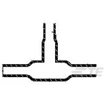 TE Connectivity-322A412-25-0 Thermo-rétraction Heat Shrink Transition RA Elastomer Black Thin